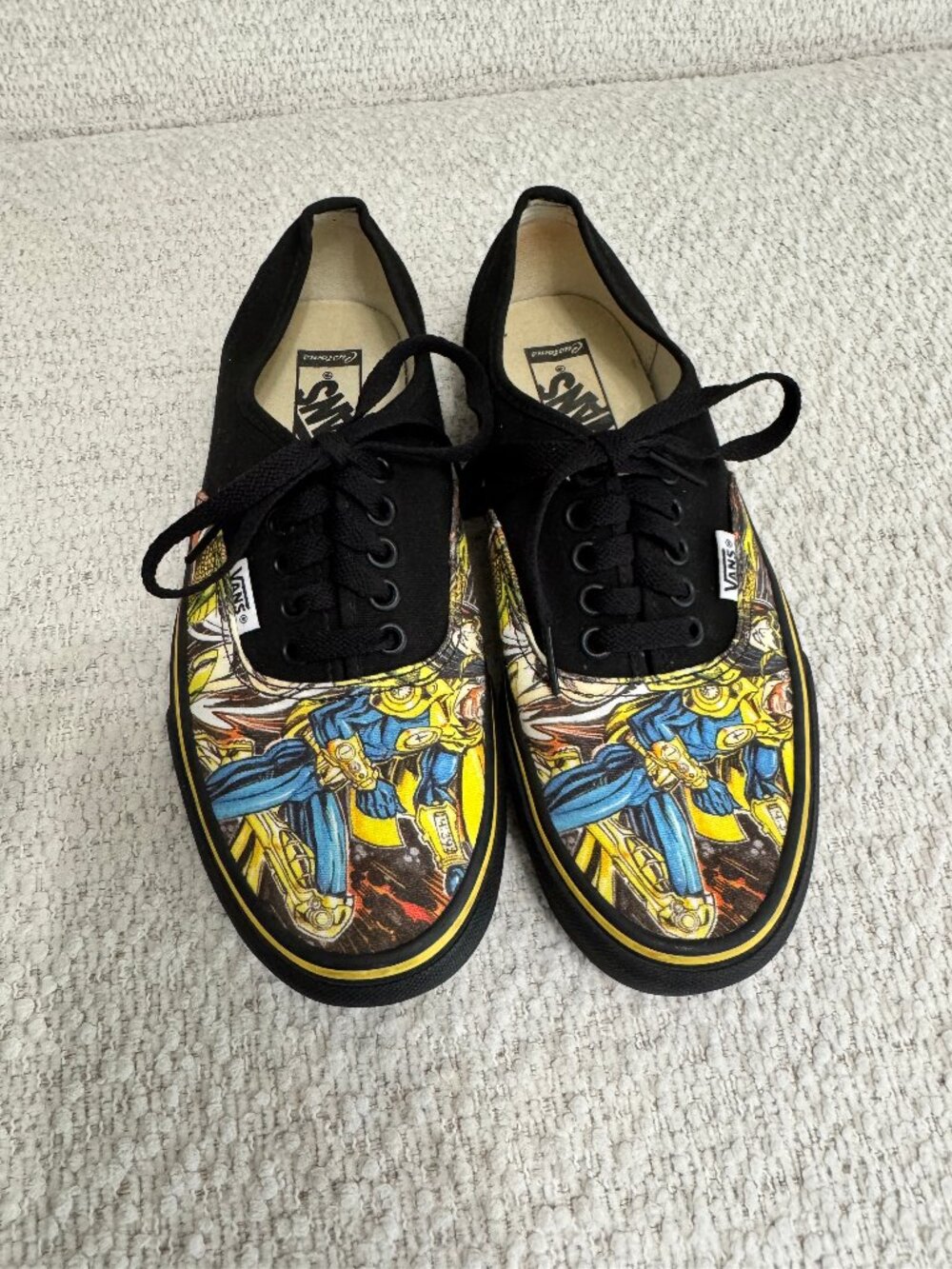 Vans Custom Low Top Comic Art Superhero Fanfiction Womens 8.5 Mens 7 Unisex